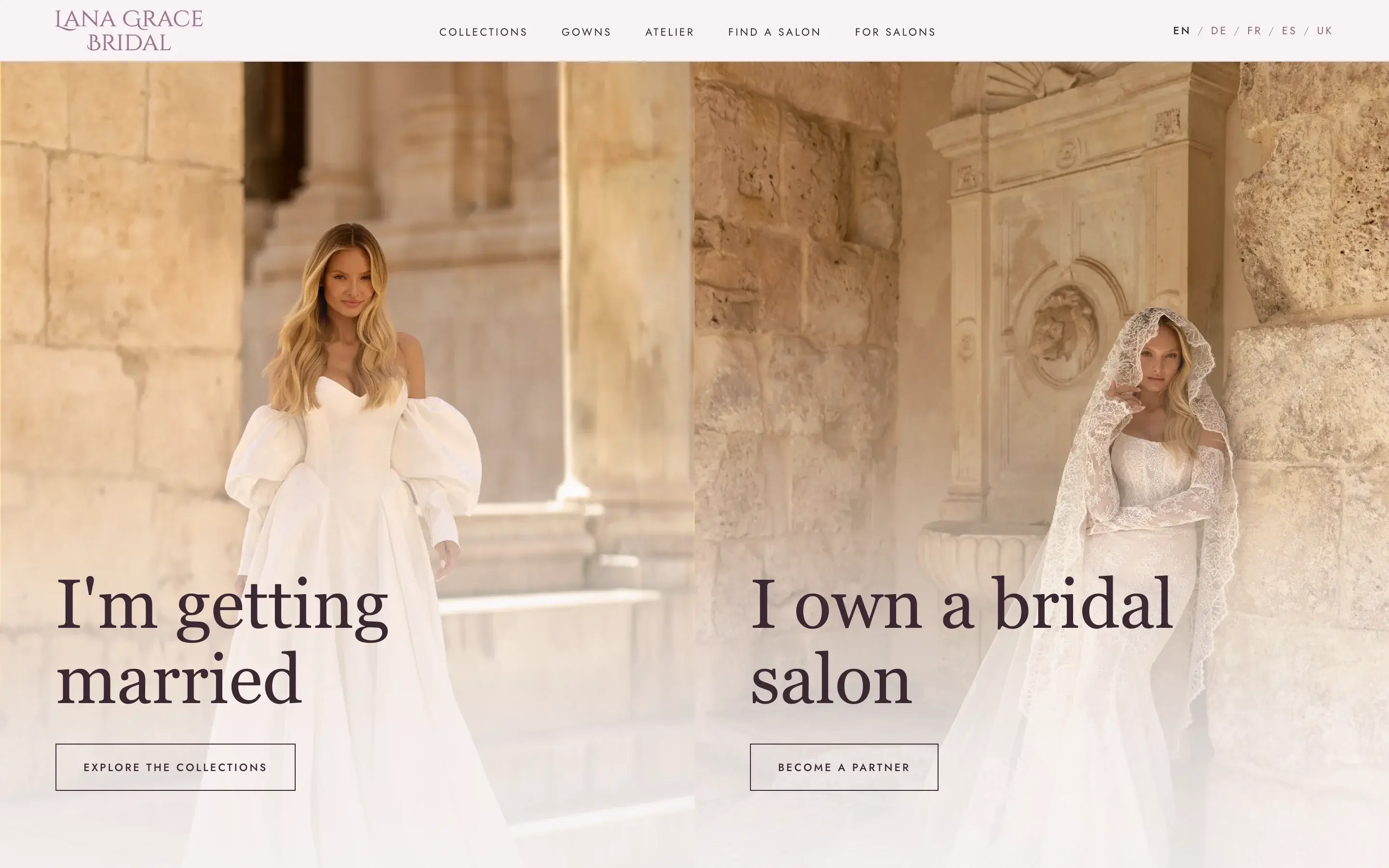 Lana Grace Bridal — 122 gown pages where there had been none